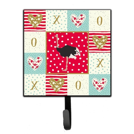 Carolines Treasures 4.25 x 1 x 7 in. Common Ostrich Love Leash or Key Holder CK5351SH4